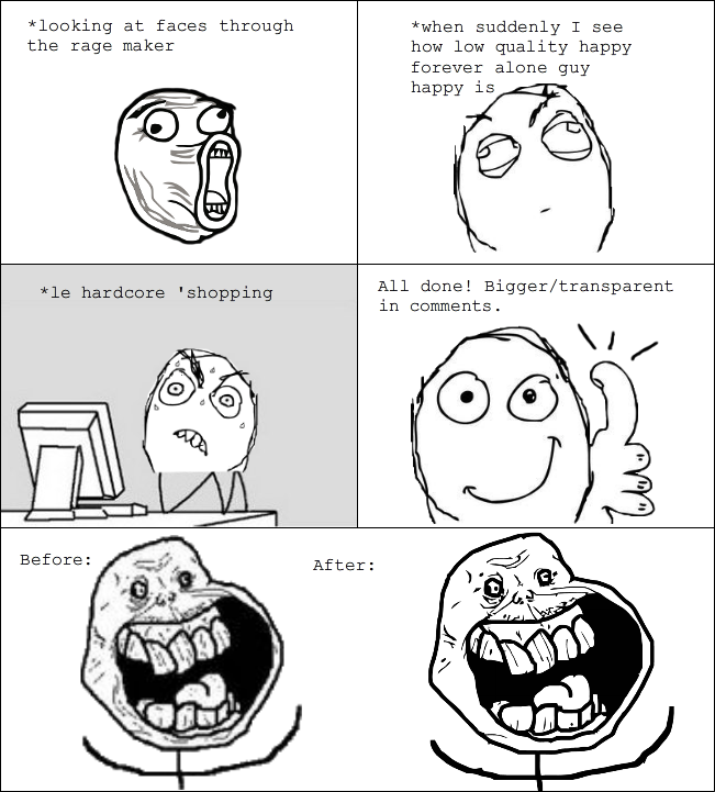 excited rage faces