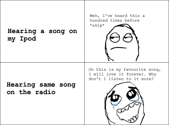 Ipod versus Radio - meme