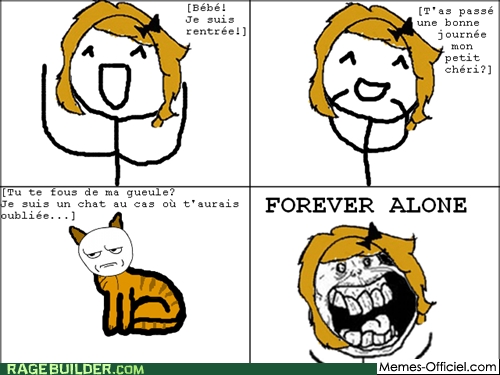 Forever alone... avec mon chat! - meme