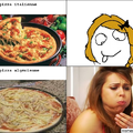 la diffrence de pizza algrienne et italienne