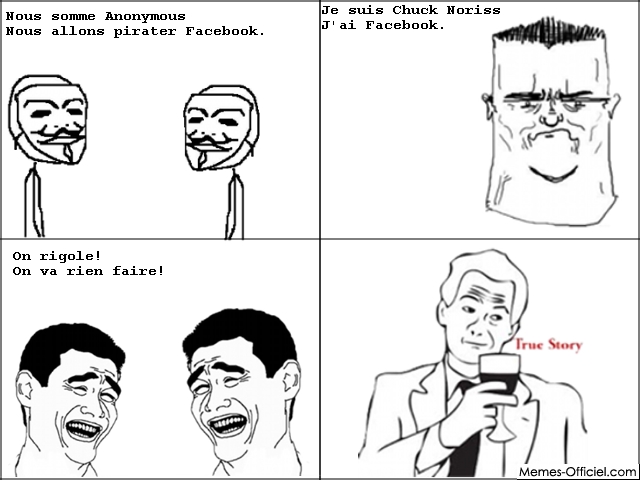 Chuck Noriss VS Anonymous - meme