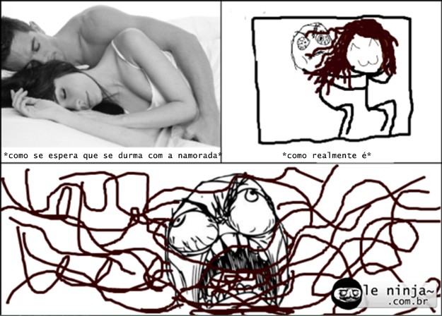 dormindo com a medusa, ops.. namorada + links ninjas - meme