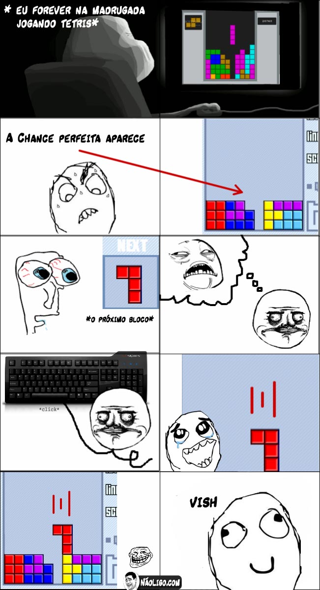 Odeio Tetris - meme