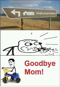 Goodbye mom! - meme