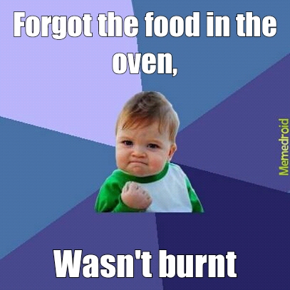 food in oven - meme