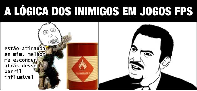 A lógica dos jogos em primeira pessoa - Meme by Edenhazard :) Memedroid