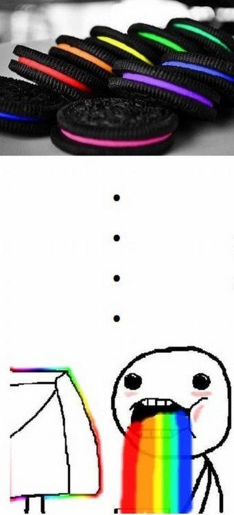 Puke rainbows - meme