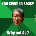 Swim in seas/As