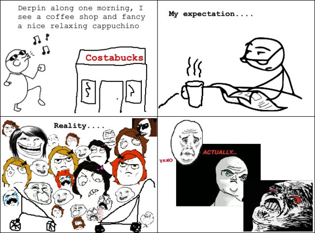 coffee shop mothers and trollkids rage - meme