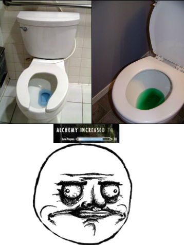 clean toilet - meme