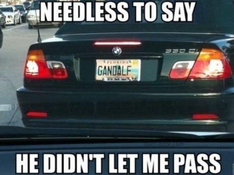 Gandalf drives - meme