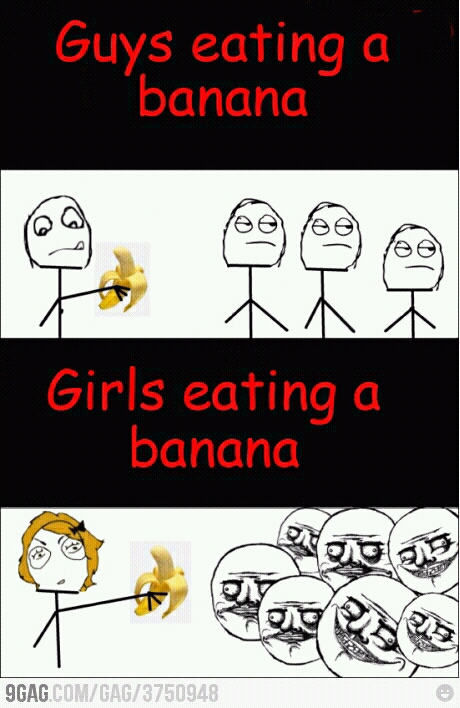 Girls Eating Banana.. - meme