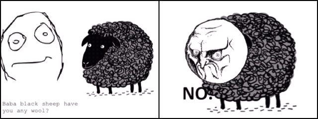 Black sheep - meme