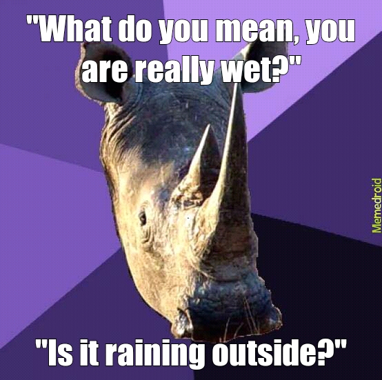 Oblivous Rhino - meme