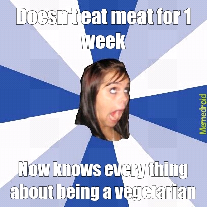 vegetarian poser - meme