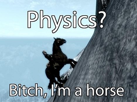 physic horse - meme