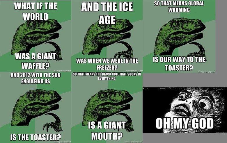 The world is a waffle - meme