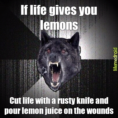 Razor blades and lemon juice - meme