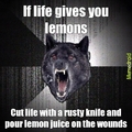 Razor blades and lemon juice