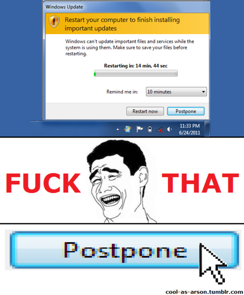 postpone - meme