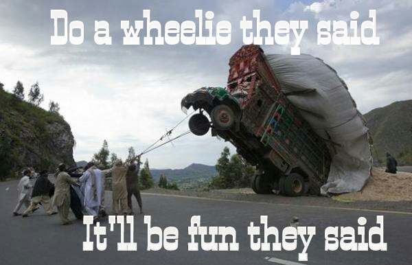 wheelie truck - meme
