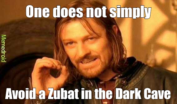 avoid zubat in dark cave - meme