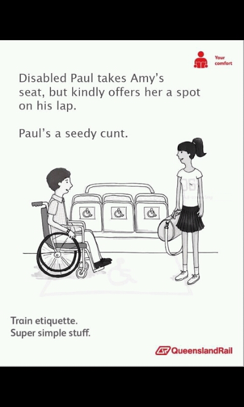 Just because he's disabled, didn't mean he's not seedy - meme