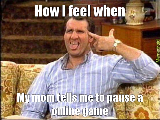 online game cannot pause !!!!! - meme