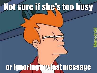 always while texting with crush - meme