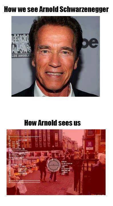 how arnold sees us - meme