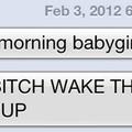 Wake up text