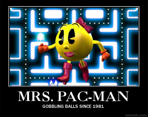 Mrs.pacman had time on her hands alright - meme