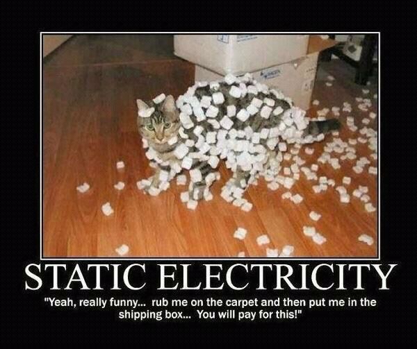 static electricity - meme