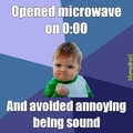 opened microwave