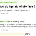 Oily face