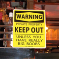 keep out boobs