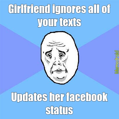 Facebook status update - meme