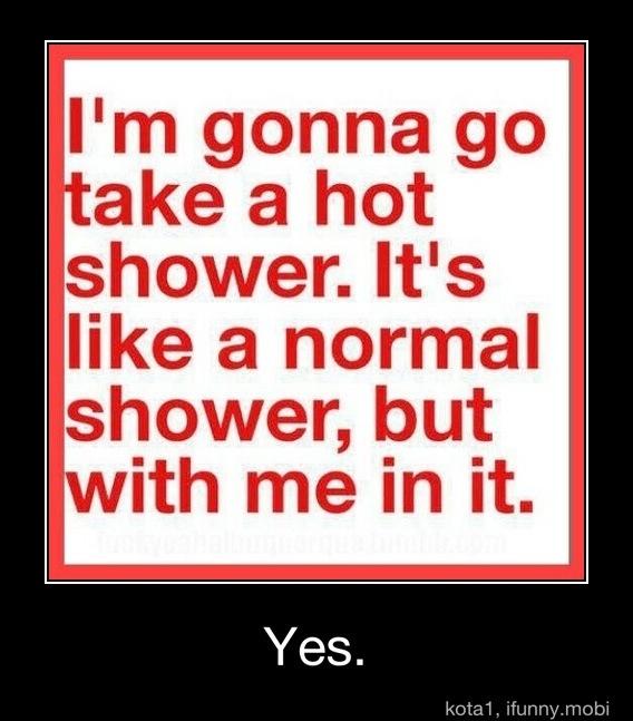 Hot shower - meme