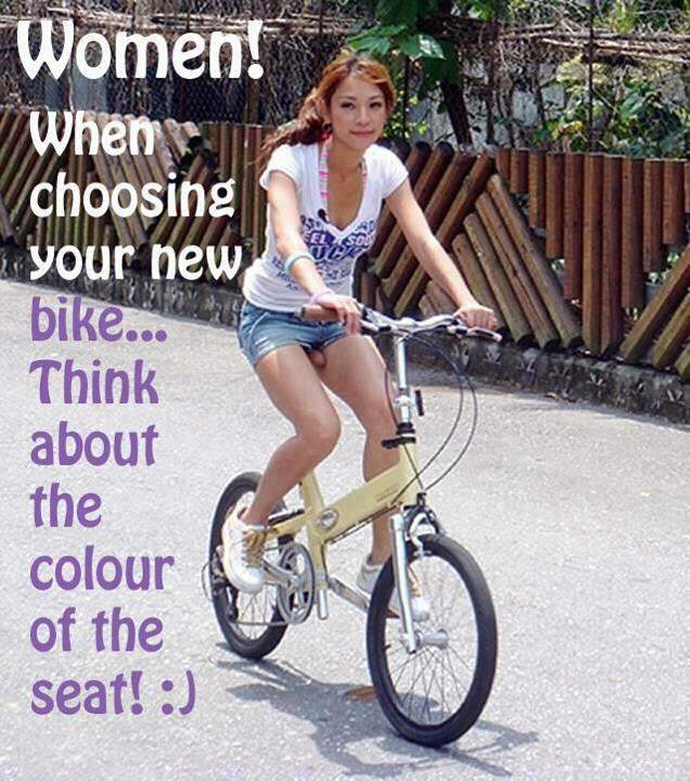 women chosing bike - meme