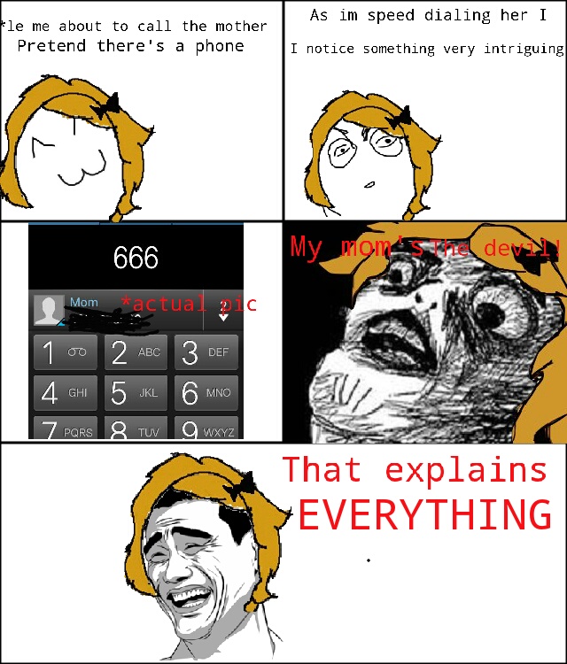 please note I didn't change the speed dial or anything. the devil wishes to appear on her own - meme