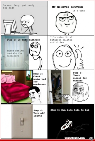the steps of goin to bed - meme