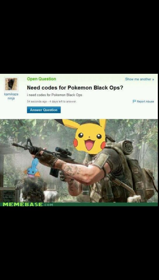 Pokemon Black Ops - meme