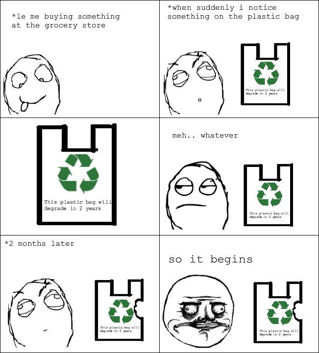 Me gusta degradable plastic bag - meme
