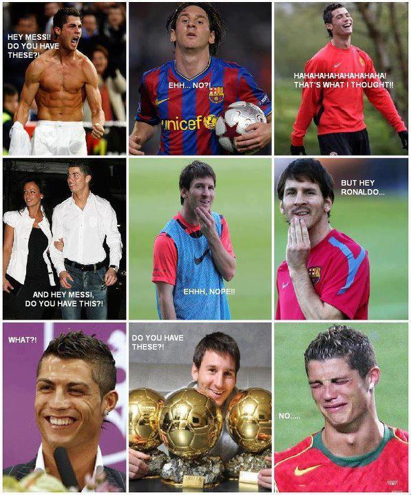Cristiano Ronaldo VS Lionel Messi - meme