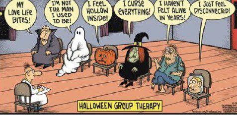 Halloween group therapy - meme
