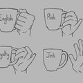 How to hold a cup