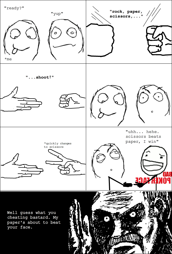 Давай в камень ножницы бумага мем paper, scissors, rock - Mème par limon99vette :) Memedroid