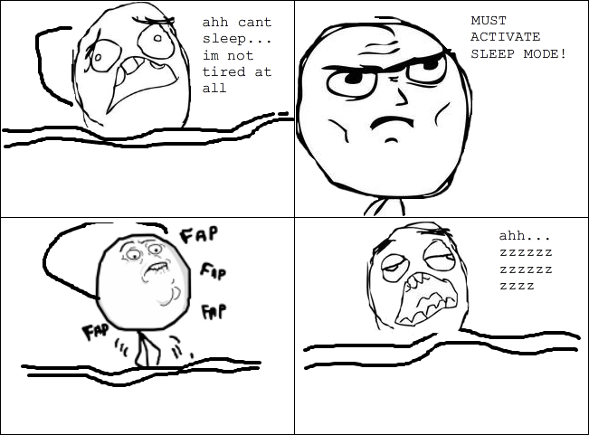 Fap fap sleep - meme
