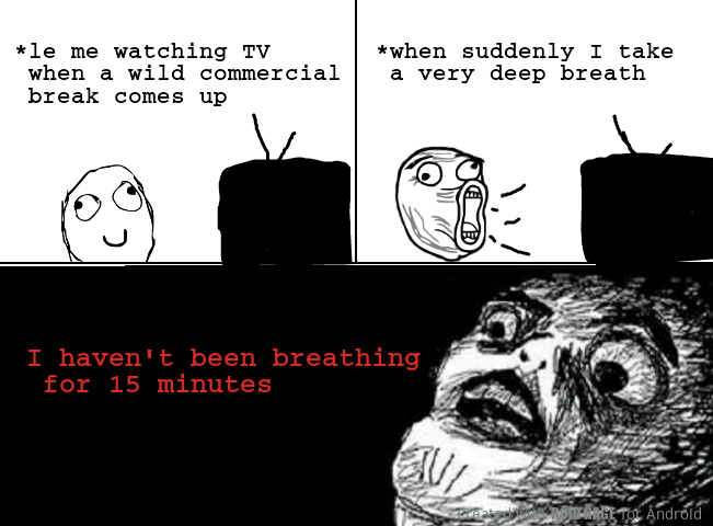 I almost died watching TV - meme