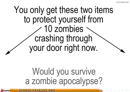 Bring it, zombies. - meme